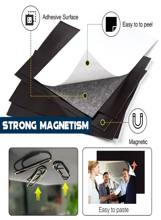 CHUNNIAO Magnetic Sheets with Adhesive Backing for Fridge 4x6 Pictures Magnets (Bulk Pack of 64),Adhesive Photo Magnets for Home/Classroom/Office/DIY Fridge Magnets - Image 4
